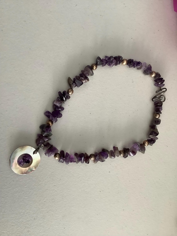 Awesome Amethyst Statement Necklace - image 1