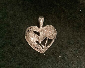 White Gold Heart Pendant