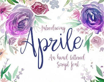 Aprile Font - machine embroidery fonts - font download for embroidery design - calligraphy font - svg font for cricut - wedding font