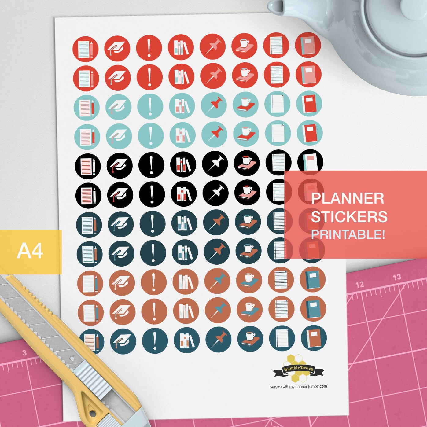 Download Icon stickers for student planners - class and college ...