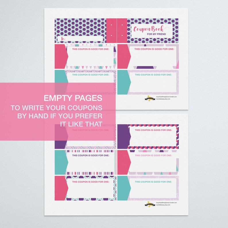 Best friend gift editable coupon book gift certificate bff | Etsy