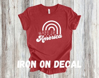 Made in America Iron-on Decal for T-shirts Pillows - Etsy
