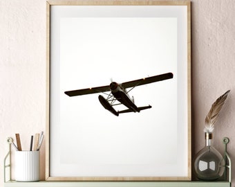 Alaska Float Plane Seaplane Photo, Printable Airplane Photography, Digital Download Print
