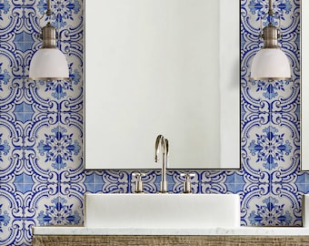 リスボン タイル壁紙、ポルトガル アズレージョ タイル壁紙、幾何学