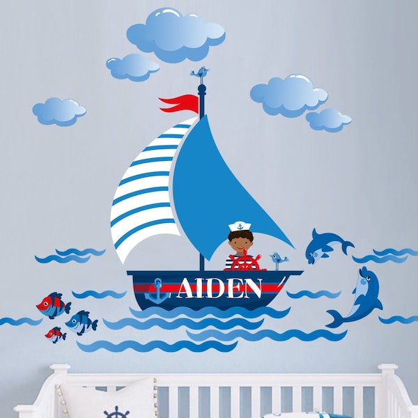 Boat Wall Decal Etsy