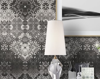 Retro Repositionable Wallpaper, Peel & Stick Wallpaper, Self Adhesive Fabric Wallpaper, Traditional Shabby Chic Design Wallpaper NO PVC  206