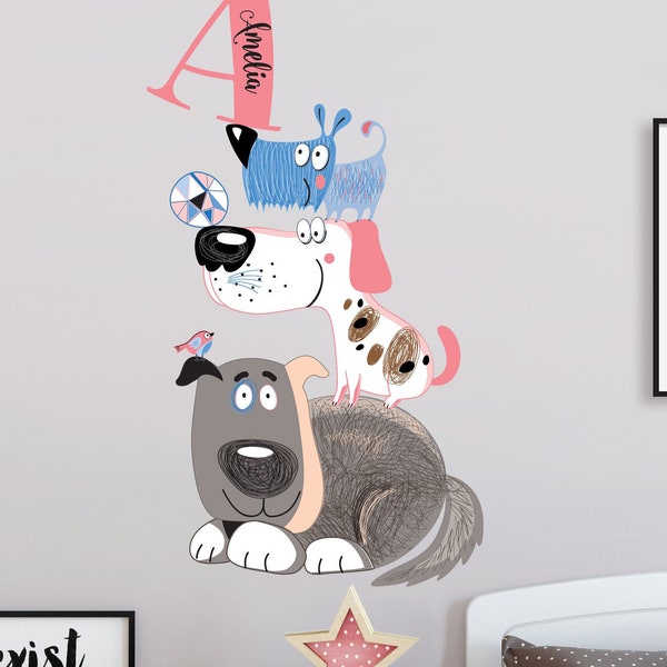 Dogs Wall Decals Etsy