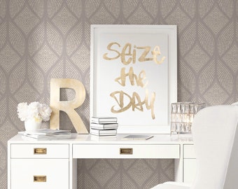 Art Deco Repositionable Wallpaper, Peel & Stick Fabric Wallpaper, Art Deco Self Adhesive Fabric Wallpaper, PVC Free #49