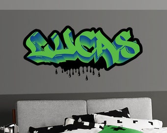 Graffiti Name Decal Etsy