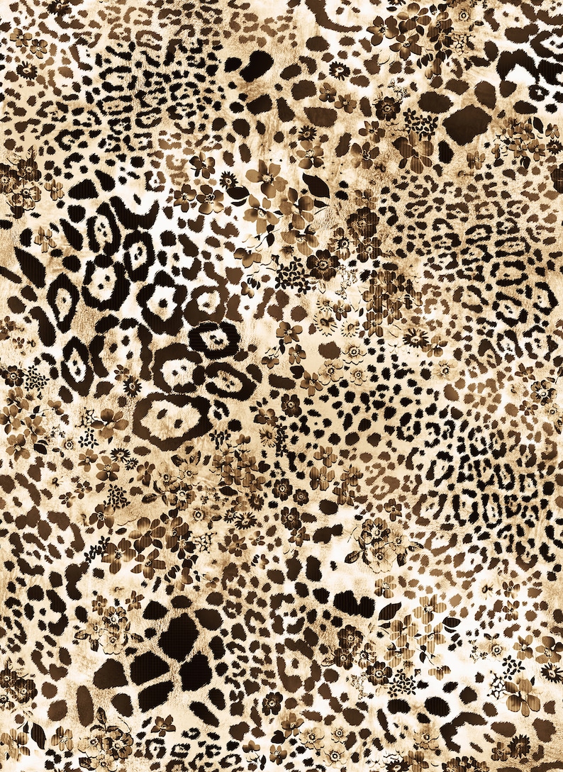 Leopard Pattern Repositionable Removable Wallpaper, Peel & Stick Fabric Wallpaper, Animal Print Fabric Wallpaper, PVC Free, Non Toxic 513 Brown