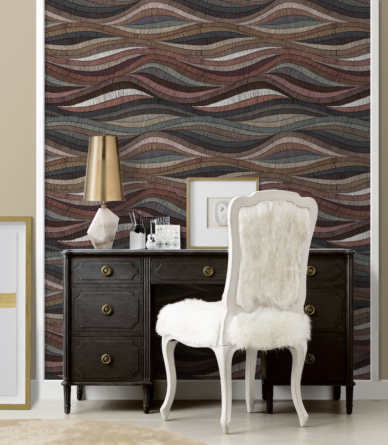 Abstract Repositionable Removable Wallpaper Peel & Stick Etsy