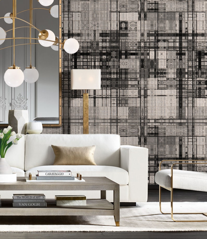 Abstract Repositionable Removable Wallpaper Peel and Stick Etsy