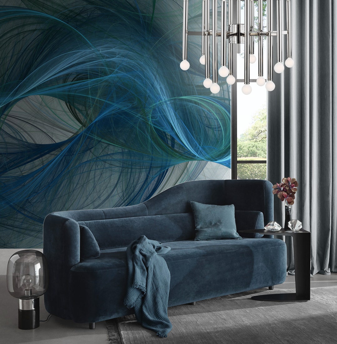 Abstract Repositionable Wallpaper, Peel & Stick Wallpaper, Abstract ...
