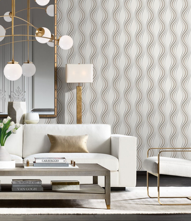 Repositionable Wallpaper Peel & Stick Wallpaper Contemporary Etsy