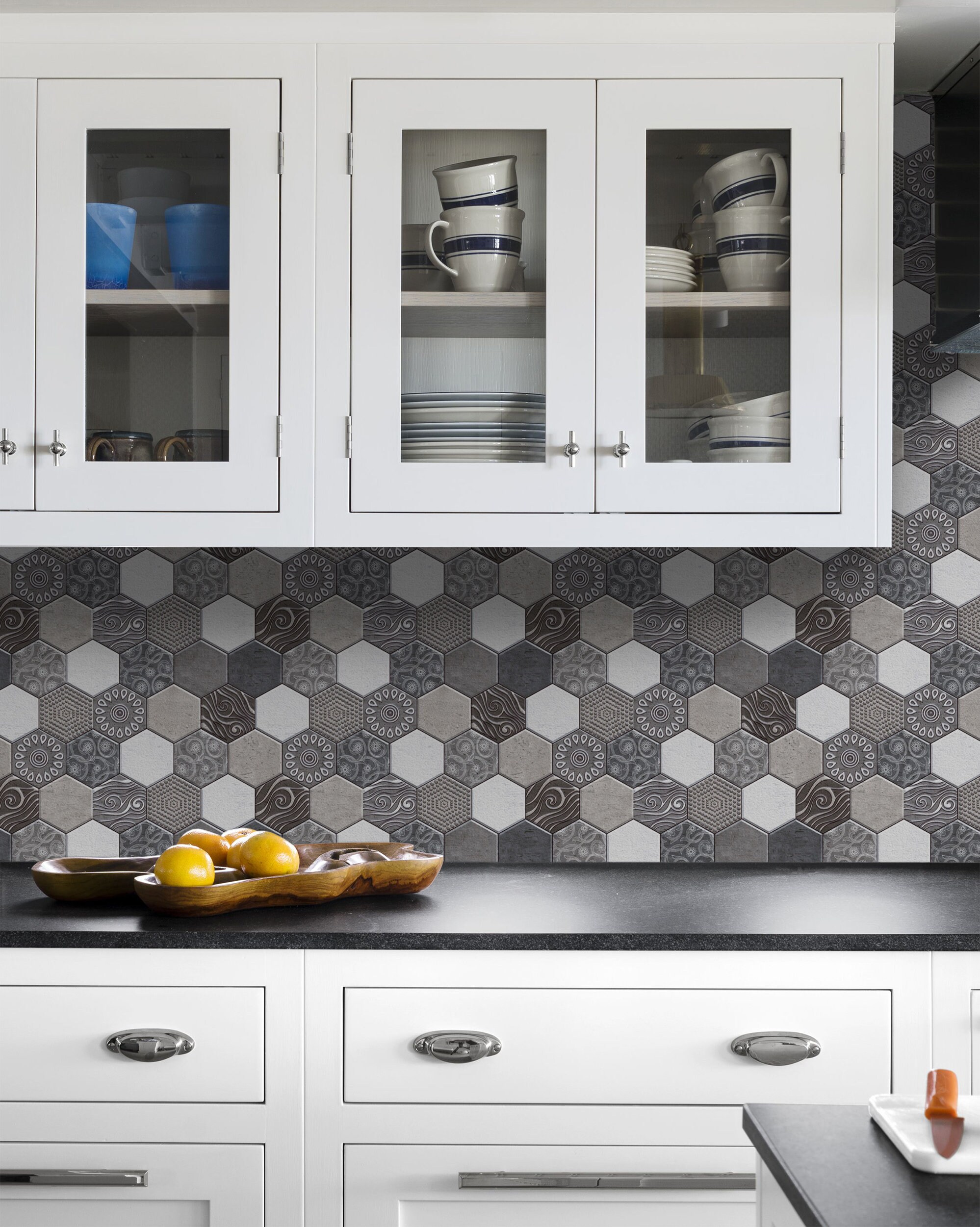 Ceramic Mosaic Tile Repositionable Removable Wallpaper Peel Etsy