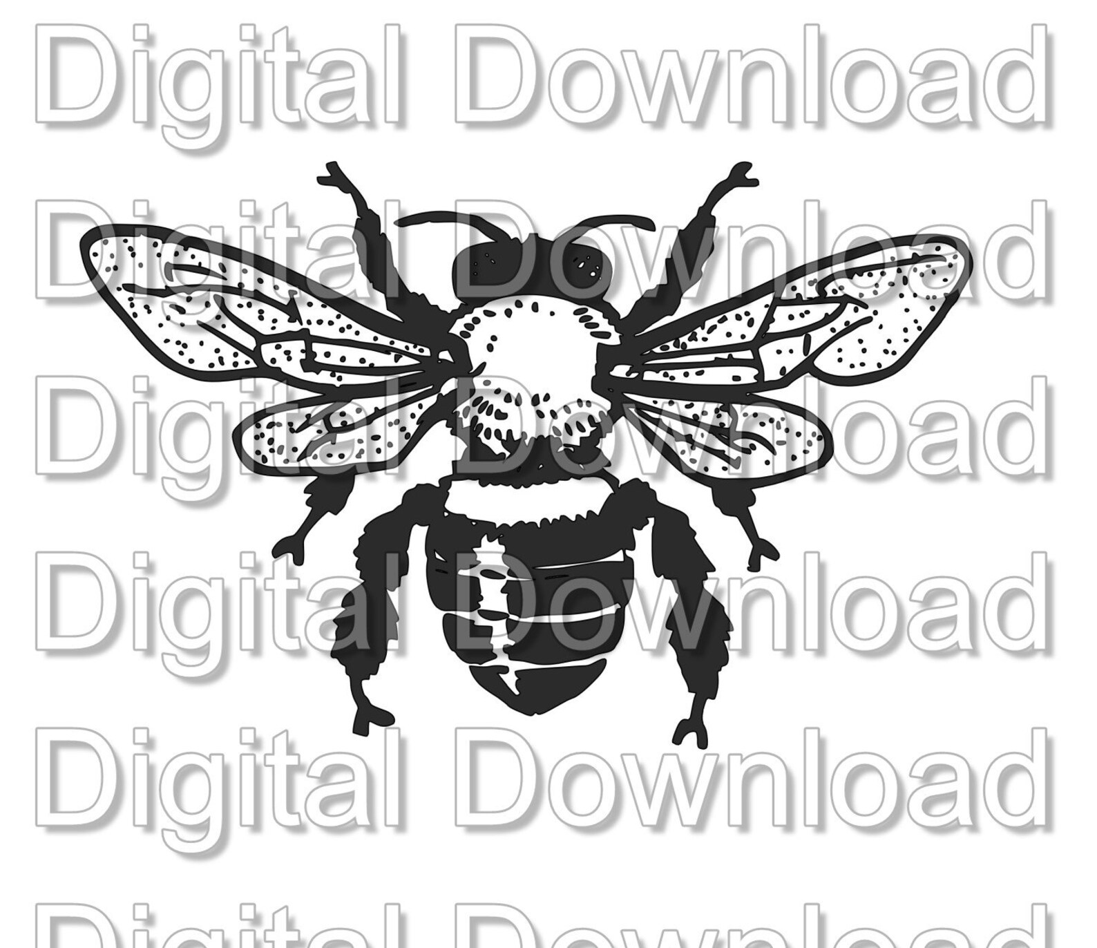 Honey Bee DXF SVG PNG Cut File and Clip Art File Etsy