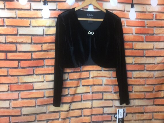 Black Velvet Pant Set, Crop Top, Never Worn Pant S