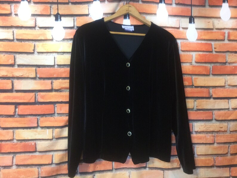 90s,Blouse Skirt Size Large Black Velvet Jacket,1990s Made In The USA, Two Piece,Suits Apparenza Womens Blouse And Skirt Velvet