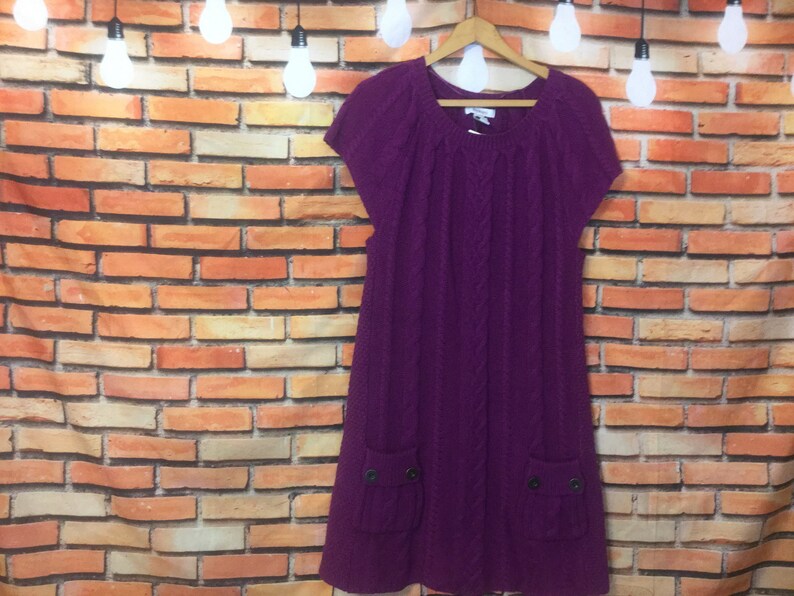 Sweater Dress XL Sweater Dress Sugar Plum Never Worn Long Sweater New Deadstock Vintage Sweater Dress