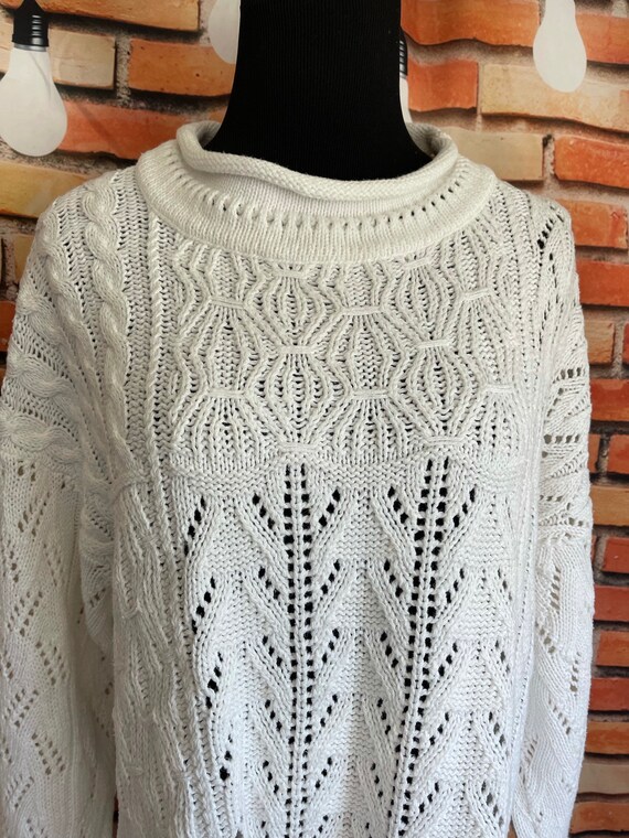 white cotton tunic sweater