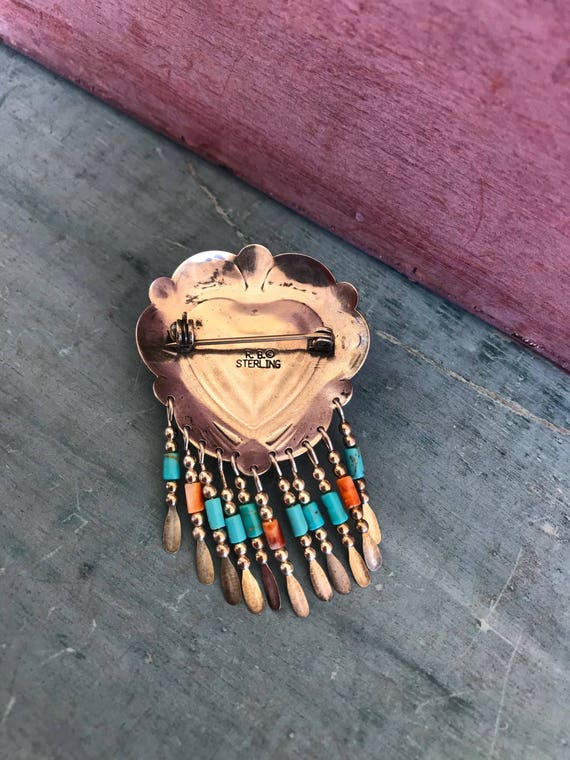 Running Bear Native American Indian Turquoise Cor… - image 8
