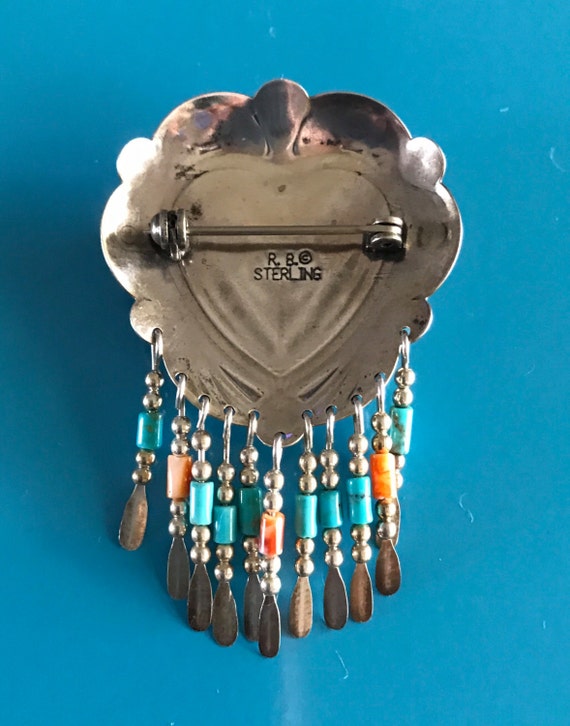 Running Bear Native American Indian Turquoise Cor… - image 5