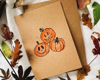Halloween Pumpkin Patch Card | Thanksgiving | Potato Print