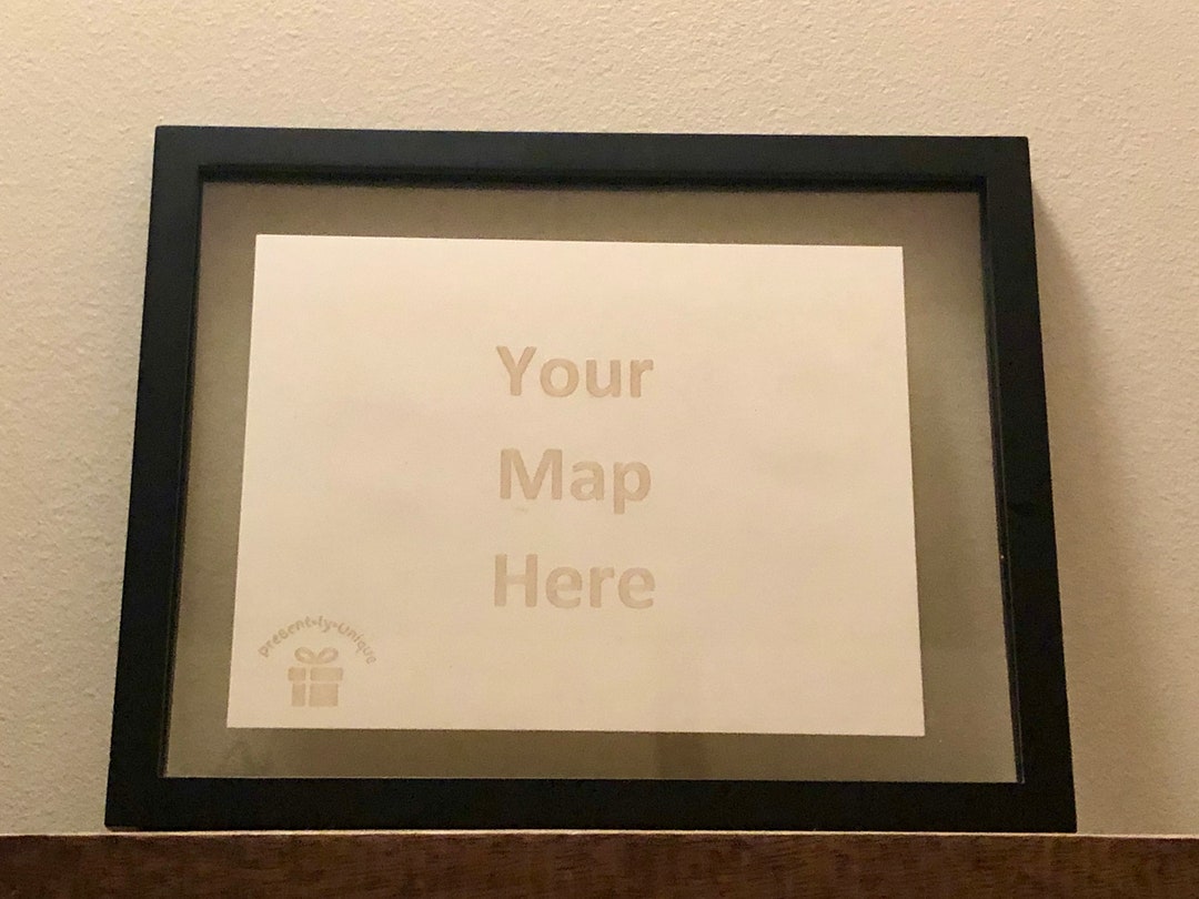 Custom Framed Map - Etsy