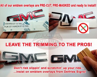 Chevy Colorado emblem overlay 3M /"gel-coated/" USA PRECUT /& DOMED 2015