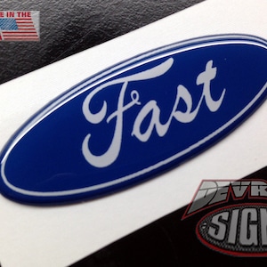 GEL COATED  Ford FAST emblem overlays (domed)