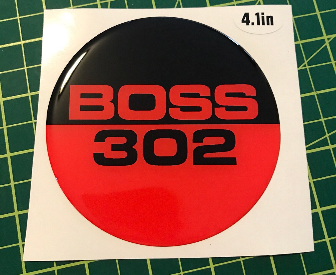 Gel Coated Domed BOSS 302 Ford Mustang emblem overlay | Etsy