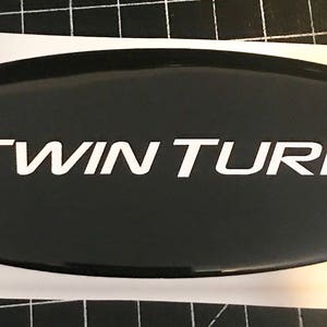 GEL COATED Ford emblem overlay Twin Turbo:  F-150 , Super Duty, Taurus SHO, Explorer, Escape, Fiesta, Fusion, Focus & Edge