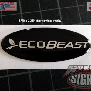 DOMED Ford EcoBeast emblem overlays 3M™ F-150 EcoBoost Turbo