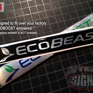 Gel Coated (Domed) FORD ECOBEAST emblem overlay: Fits Ford 2010-14