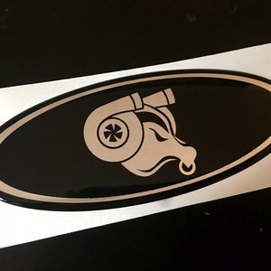 Gel Coated (Domed) Taurus Bull & Turbo emblem overlays 3M™ Taurus SHO 2010+  EcoBoost Turbo