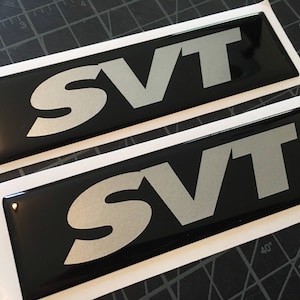 Gel Coated (Domed) emblem overlays for Weathertech floor mats: SVT, Wrangler, SHO, Dodge, Ecobeast, EcobeaST,