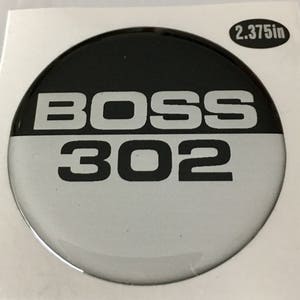 Gel Coated (Domed) BOSS 302 Ford Mustang emblem overlay