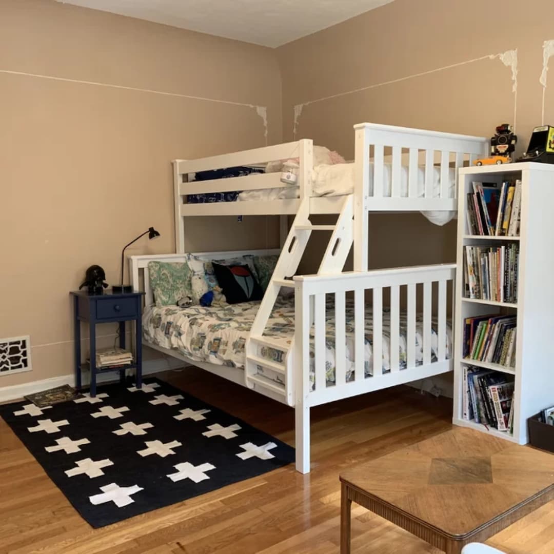 Twin Over Full Solid Wood Bunk Bed Sale Price Free Shipping Etsy