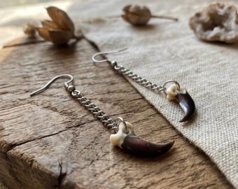 Boucles d'oreilles pendantes griffes de coyote