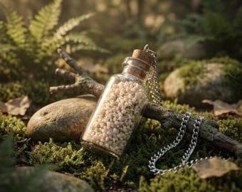 Okinawa Star Sand Vial Necklace, Oddity and Curiosity, Japanese, Exoskeleton Jewelry, Goblincore