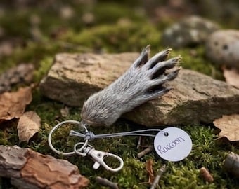 Mummified Raccoon Paw Keychain