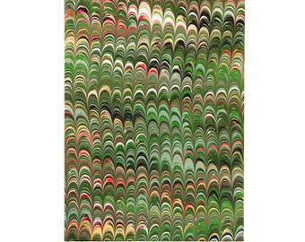 A5 Marbled Journal - Green Nonpareil