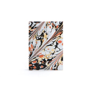 Pocket Marbled Journal - Slate & Metallics Feather