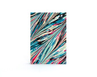 Marmoriertes Taschenbuch - Abalone-Feder