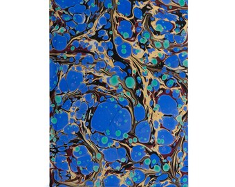 A5 Marbled Journal - Indigo & Wine Stone