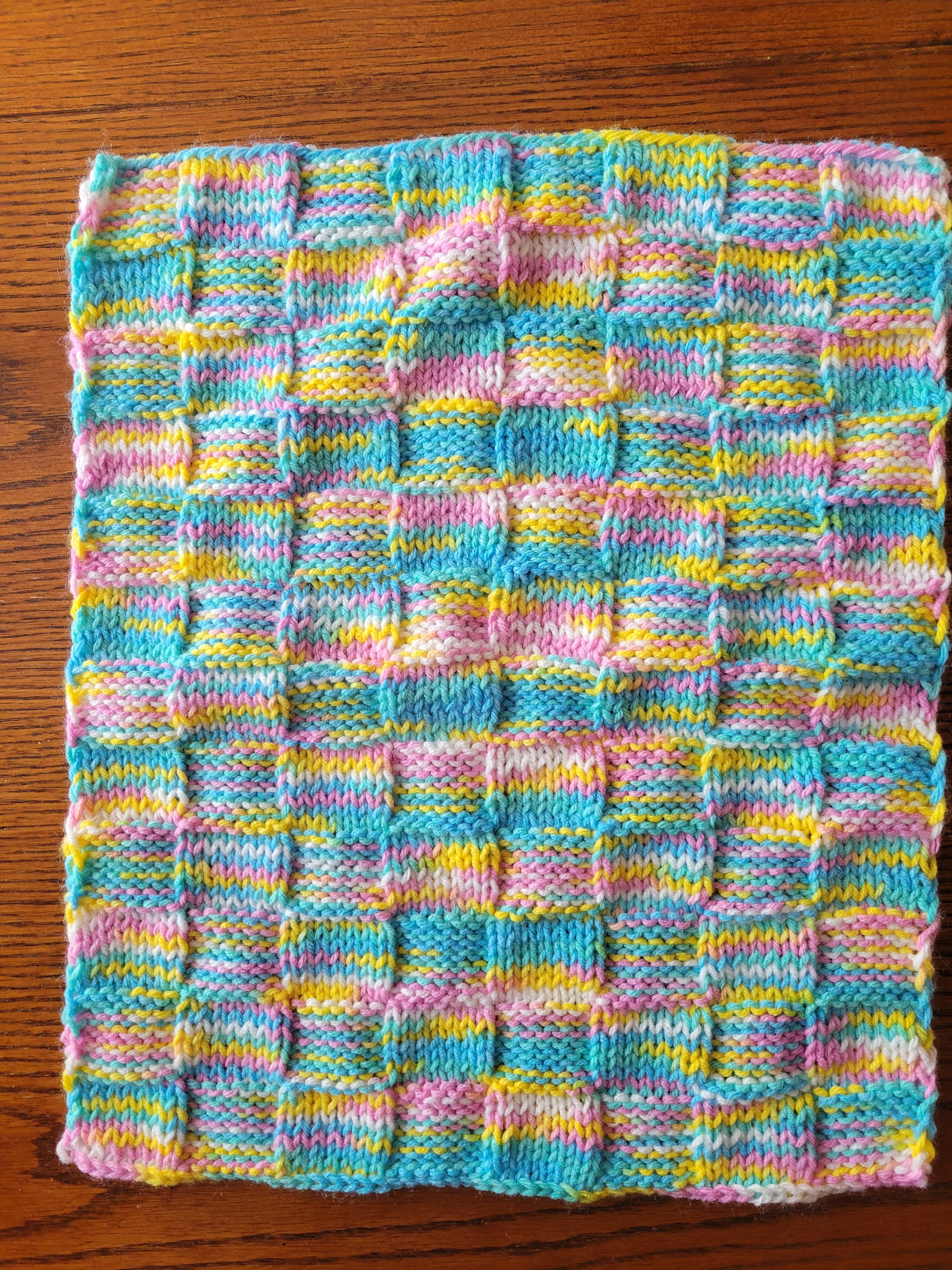 Hand Knit Baby Doll Blanket Colorful Handmade Bed Cover/ Doll House