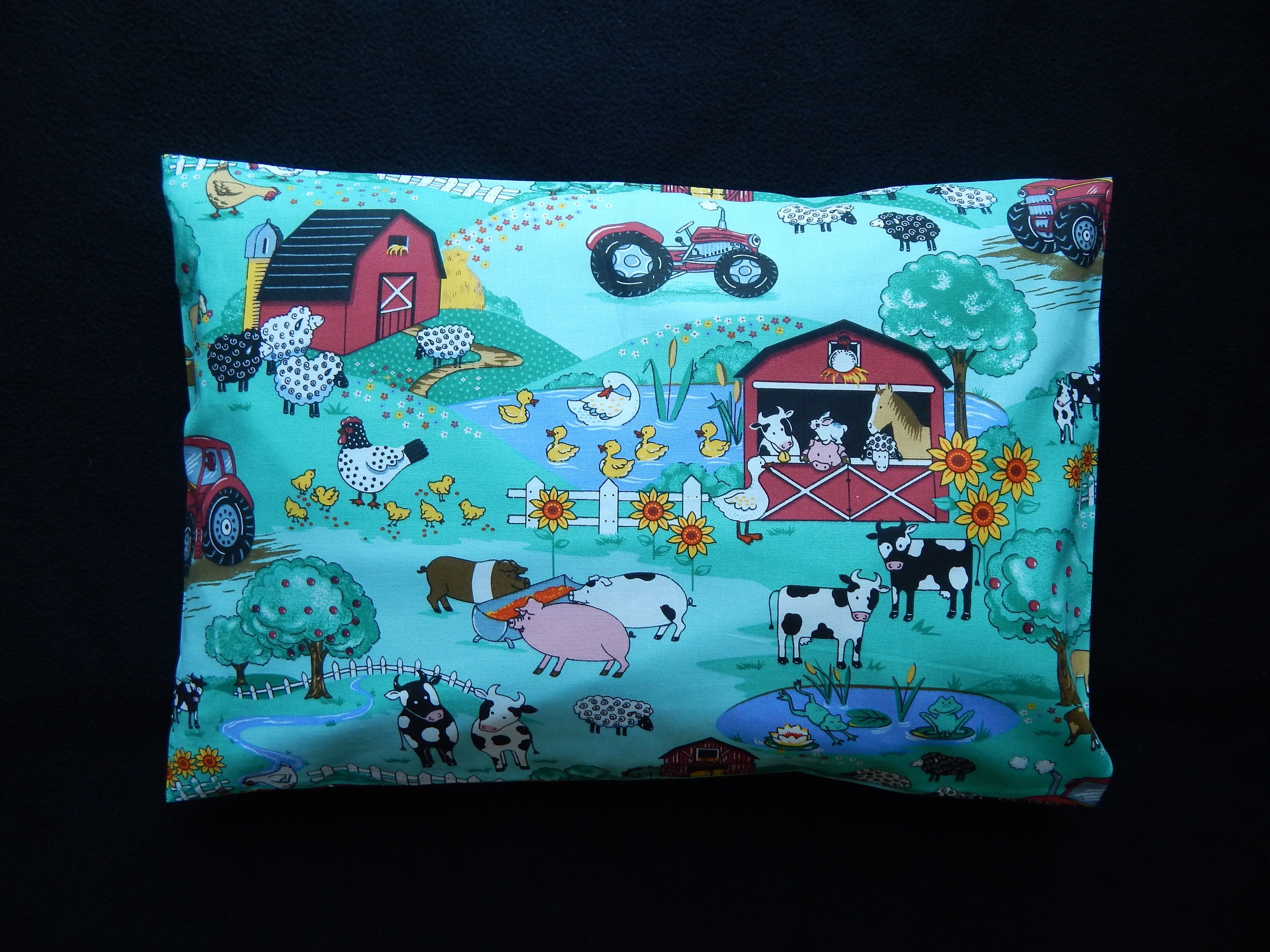 Animal Farm cotton Pillow Case/ Newborn Pillow Case/ Toddler Pillow Case/ Children Pillow Case/ Kids Pillow Case/Boy's/Girl's Pillow Case