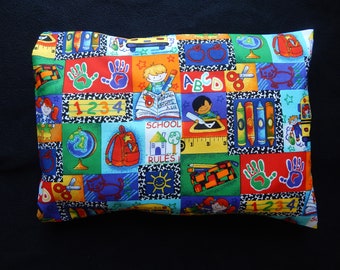 School/ ABC Cotton Colorful Pillow Case/ Newborn Pillow Case/ Toddler Pillow Case/ Children Pillow Case/ Kids Pillow Case/Boy's Pillow Case