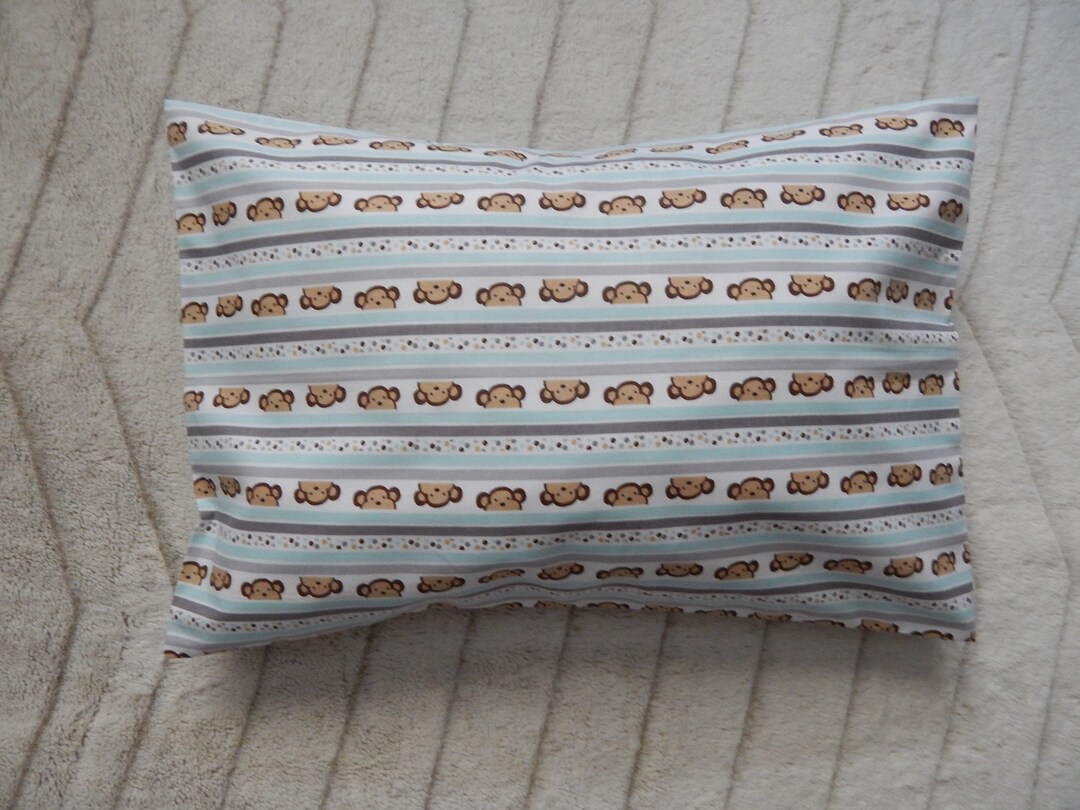 Monkey Cotton Pillow Case/ Newborn Pillow Case/ Toddler Pillow Etsy