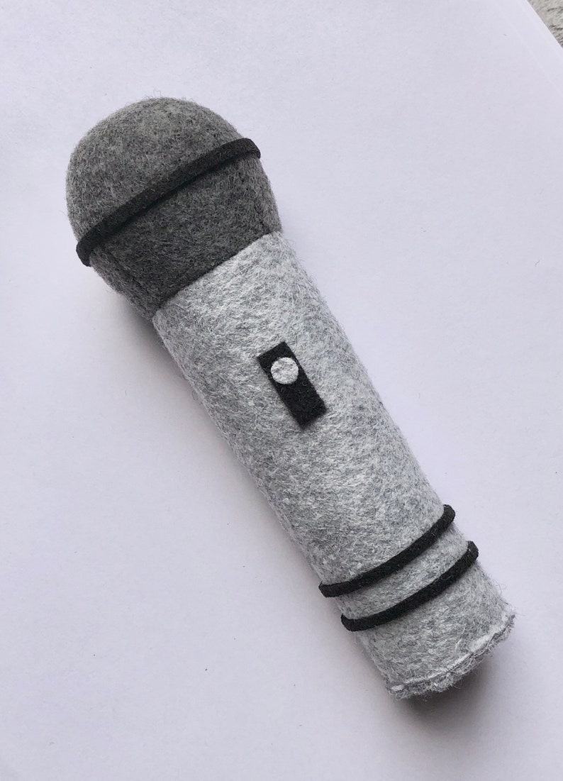 Microphone Plush Microphone Baby Gift Pretend Play Felt Etsy